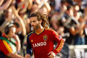 Trent Nelson  |  The Salt Lake Tribune Kyle Beckerman as Real Salt Lake hosts the L.A. Galaxy, MLS Soccer at Rio Tinto Stadium Wednesday, June 20, 2012 in Salt Lake City, Utah.