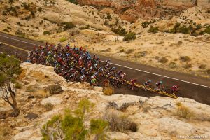 Trent Nelson  |  The Salt Lake Tribune The peloton climbs toward Boulder during stage two of the Tour of Utah Wednesday August 7, 2013.