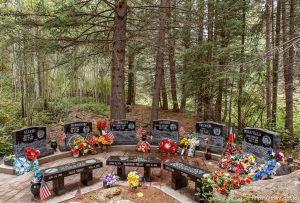 Trent Nelson  |  The Salt Lake City The memorial to six miners and three rescuers who died in the 2007 Crandall Canyon Mine disaster near Huntington, Utah. Photographed on Wednesday, August 1, 2012.