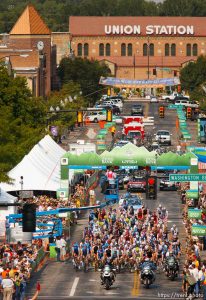 Trent Nelson  |  The Salt Lake Tribune
Stage One of the Tour of Utah kicks off in downtown Ogden, Utah Tuesday, August 7, 2012.