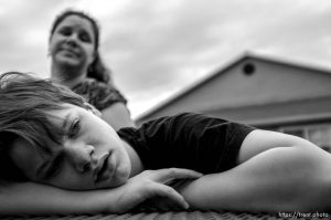 Trent Nelson  |  The Salt Lake Tribune
Garrett Lines is a teenager with autism who lives in a group home after his mother, Nikki Lines (at rear left), turned him over to DCFS a few years ago. Lines was photographed in Murray, Utah, Thursday, September 6, 2012.