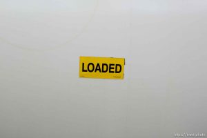 Trent Nelson  |  The Salt Lake Tribune ATK and NASA spoke of savings made in manufacturing the solid rocket boosters for NASA's Space Launch System (SLS) Tuesday October 2, 2012 in Promontory, Utah. loaded sign