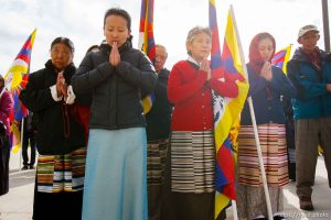 Trent Nelson  |  The Salt Lake Tribune Approximately sixty people turned out to show their support for human rights inTibet Wednesday October 24, 2012 at the state capitol in Salt Lake City, Utah. The rally was part of the Flame of Truth Relay, a worldwide torch relay to highlight dozens of Tibetan self-immolations since 2009 and promote a response from the United Nations.