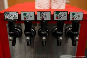 Trent Nelson  |  The Salt Lake Tribune barq's root beer soda on tap at a dance at the Salt Lake University Institute of Religion, Friday November 16, 2012 in Salt Lake City.