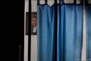 Trent Nelson  |  The Salt Lake Tribune
The image of Warren Jeffs appears on the wall of a home Thursday November 29, 2012 in Hildale.