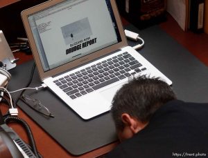 Trent Nelson  |  The Salt Lake Tribune
Rep. Daniel McCay, R-Riverton, rests his head on his desk as a lunch break approaches in the House Chamber Friday, February 8, 2013 in Salt Lake City.