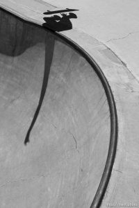 Trent Nelson  |  The Salt Lake Tribune skateboard shadow at the Layton City skatepark Thursday June 6, 2013.