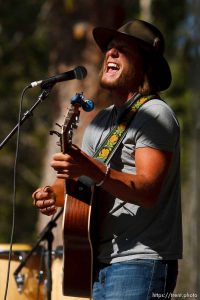 Trent Nelson  |  The Salt Lake Tribune
Luke Benson performs at the Roots of the Rocks music festival at the Eagle Point Ski Resort Saturday, June 15, 2013 east of Beaver.