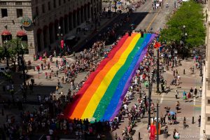 Trent Nelson  |  The Salt Lake Tribune Pride parade, Sunday June 8, 2014.