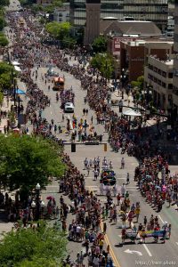 Trent Nelson  |  The Salt Lake Tribune Pride parade, Sunday June 8, 2014.