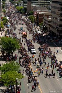 Trent Nelson  |  The Salt Lake Tribune Pride parade, Sunday June 8, 2014.