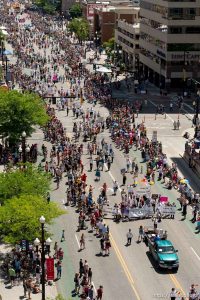 Trent Nelson  |  The Salt Lake Tribune Pride parade, Sunday June 8, 2014. mormons building bridges
