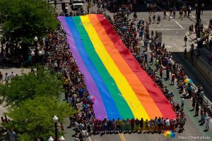 Trent Nelson  |  The Salt Lake Tribune Pride parade, Sunday June 8, 2014.