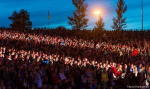 Trent Nelson  |  The Salt Lake Tribune One Republic performs at the Usana Amphitheatre in West Valley City, Saturday June 14, 2014.