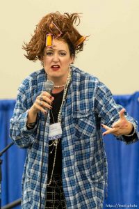 Trent Nelson  |  The Salt Lake Tribune Author Leta Greene talks about her book 