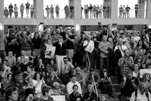 Trent Nelson  |  The Salt Lake Tribune A large crowd at a rally to celebrate today's legalization of same-sex marriage, Monday October 6, 2014 in Salt Lake City.