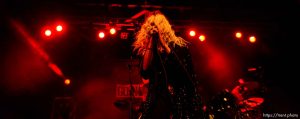 Trent Nelson  |  The Salt Lake Tribune Singer Taylor Momsen on stage as The Pretty Reckless performs at Saltair, Wednesday June 3, 2015.