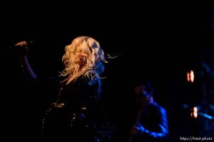Trent Nelson  |  The Salt Lake Tribune Singer Taylor Momsen on stage as The Pretty Reckless performs at Saltair, Wednesday June 3, 2015.