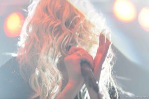 Trent Nelson  |  The Salt Lake Tribune Singer Taylor Momsen on stage as The Pretty Reckless performs at Saltair, Wednesday June 3, 2015.