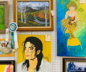 Trent Nelson  |  The Salt Lake Tribune Fine art on display at the Salt Lake County Fair in South Jordan, Wednesday August 12, 2015. The fair opened Wednesday, celebrating its 79th year with events, rides, exhibitions and activities designed to be “fun for the whole herd.”