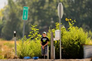 Trent Nelson  |  The Salt Lake Tribune Greg Summers waits for riders in the Tour of Utah's second stage to pass him outside of Deweyville, Tuesday August 4, 2015.