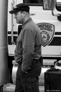 Trent Nelson  |  The Salt Lake Tribune An officer with the Colorado City/Hildale Marshals Office, in Hildale, Wednesday September 16, 2015.