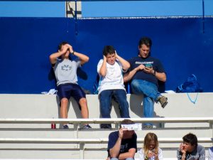 Trent Nelson  |  The Salt Lake Tribune fans as BYU hosts Wagner, NCAA football at LaVell Edwards Stadium in Provo, Saturday October 24, 2015.