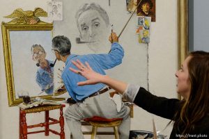 Trent Nelson  |  The Salt Lake Tribune
Kylie Brooks talks about Norman Rockwell's 