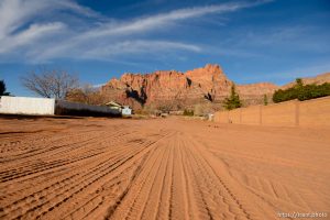 Trent Nelson  |  The Salt Lake Tribune dirt road, vermillion cliffs, in Hildale, Wednesday December 2, 2015.