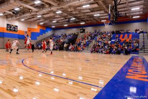 Trent Nelson  |  The Salt Lake Tribune  Water Canyon School is scheduled to play its first high school basketball game in a gym that used to be the FLDS bishop's storehouse Hildale  , Wednesday December 2, 2015.
