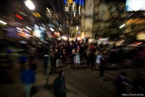 Trent Nelson  |  The Salt Lake Tribune Protesters will gather at the Wallace Bennett Federal Building and march to the Public Safety Building to protest the police shooting of 17-year-old Abdi Mohamed on Saturday night, Monday February 29, 2016.