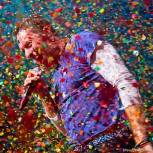 Trent Nelson  |  The Salt Lake Tribune Coldplay performs at Vivint Smart Home Arena, Wednesday August 31, 2016.