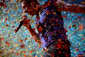 Trent Nelson  |  The Salt Lake Tribune Coldplay performs at Vivint Smart Home Arena, Wednesday August 31, 2016.