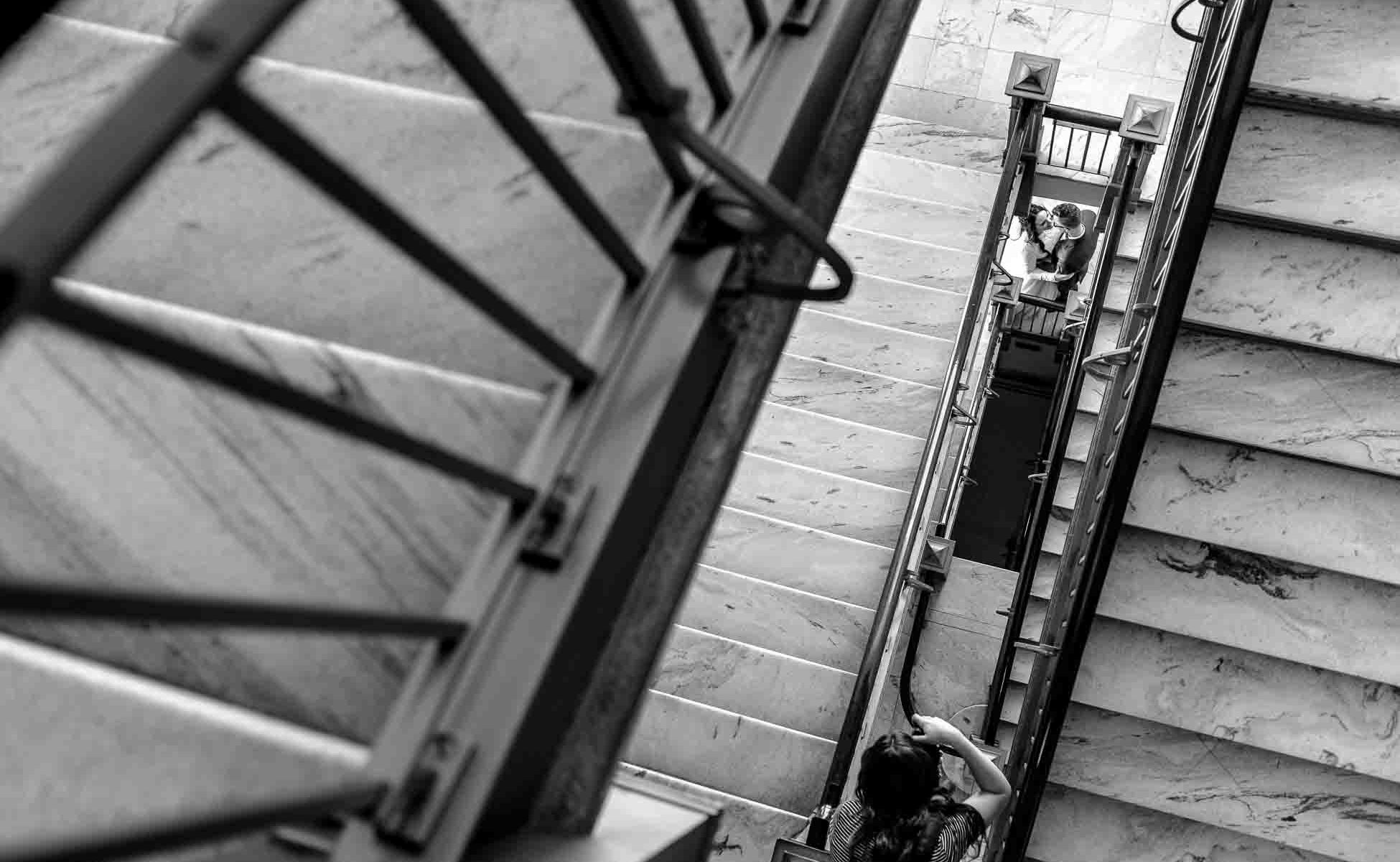 Trent Nelson  |  The Salt Lake Tribune
Photographer Lena Walton photographs Sarah Brassanini and Joseph Wasden, who are set to be married in a few days, during a portrait session at the State Capitol Building in Salt Lake City, Thursday March 9, 2017.