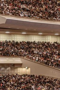 Trent Nelson  |  The Salt Lake Tribune
Attendees at the morning session of the 187th Annual General Conference at the Conference Center in Salt Lake City, Sunday April 2, 2017.