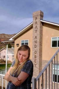 Trent Nelson  |  The Salt Lake Tribune
Brielle Decker at the former home of Warren Jeffs in Hildale, Wednesday April 5, 2017.