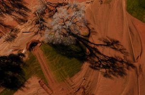 Flood damaged areas.