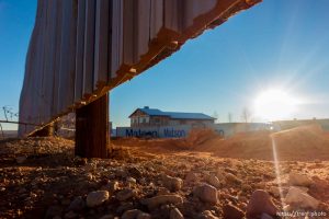 Trent Nelson  |  The Salt Lake Tribune wall around apparent new FLDS storehouse, Hildale, Wednesday January 14, 2015.