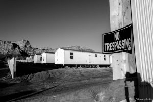 Trent Nelson  |  The Salt Lake Tribune wall around apparent new FLDS storehouse, Hildale, Wednesday January 14, 2015.