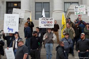 Trent Nelson  |  The Salt Lake Tribune
Citizens at a gun rally on the steps of the state capitol Friday, February 8, 2013 in Salt Lake City.