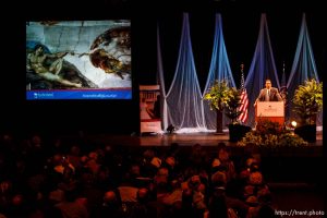 Sutherland Institute president Paul Mero speaks at the Institute's educational forum on its 