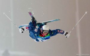 Trent Nelson  |  The Salt Lake Tribune
Shannon Bahrke, USA, wins the bronze medal, Ladies' Moguls at the XXI Olympic Winter Games in Vancouver, Saturday, February 13, 2010.