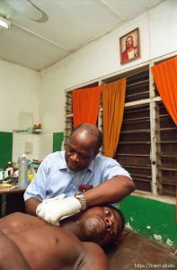 Dr. Edward Kissi operates at his Deseret Hospital.