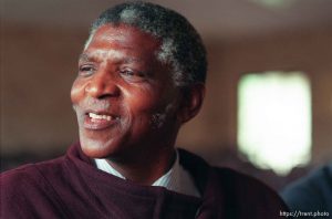 Bishop Thomas Mogapi at the Protea Glen LDS chapel.