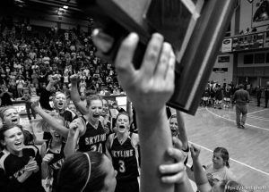 Taylorsville - Skyline defeats American Fork, 5A State Girls high school basketball state championship game at Salt Lake Community College, Saturday, February 23, 2008.