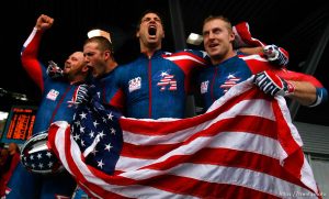 Trent Nelson  |  The Salt Lake Tribune
4-Man Bobsled, XXI Olympic Winter Games, Saturday, February 27, 2010.