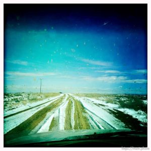 windshield in the oil fields of the Uintah Basin