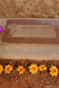 Lydia Joan Barlow, 1975-1987. Isaac W. Carling Memorial Park, Colorado City, Friday March 16, 2018.