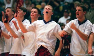 North Sevier Wolves howl from the bench as they dominate the Juab Wasps for most of the state championship match.
