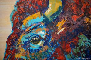 (Trent Nelson | The Salt Lake Tribune) A detail from work by artist Jennifer Seeley at the Utah Arts Festival in Salt Lake City, Thursday June 21, 2018.